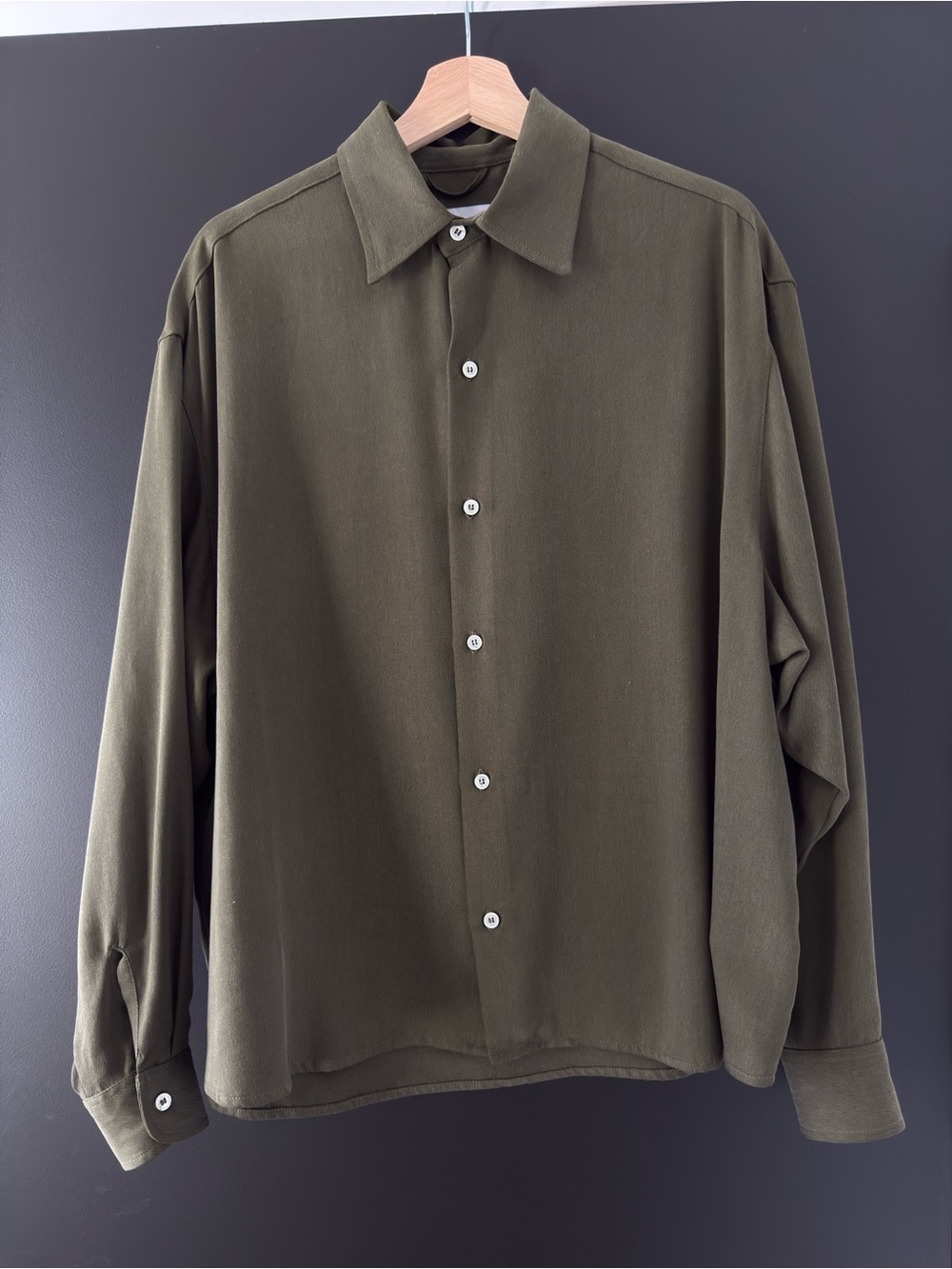 Daniel Simmons - Khaki Drape Shirt V1 size XS